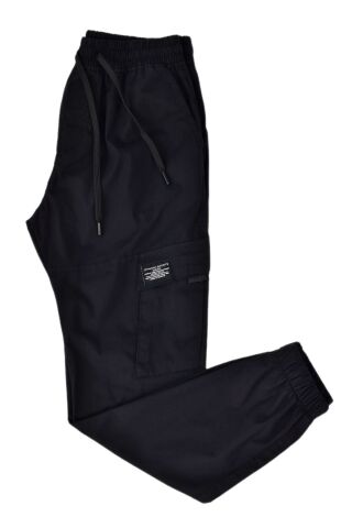 Erkek Kanvas Kargo Pantolon Paça Lstikli 1958 BGL-ST03729 SİYAH - 2XL