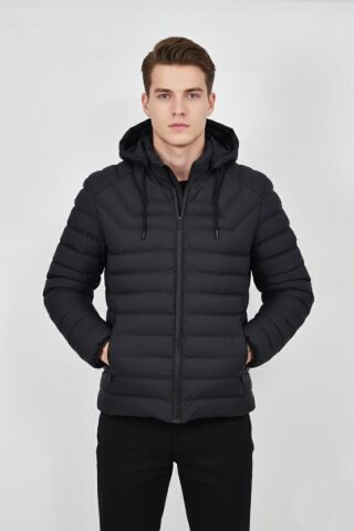 Erkek Kapüşonlu Spor Mont Regular Fit 3019 BGL-ST04897