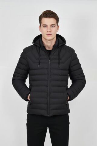 Erkek Kapüşonlu Spor Mont Regular Fit 3019 BGL-ST04897