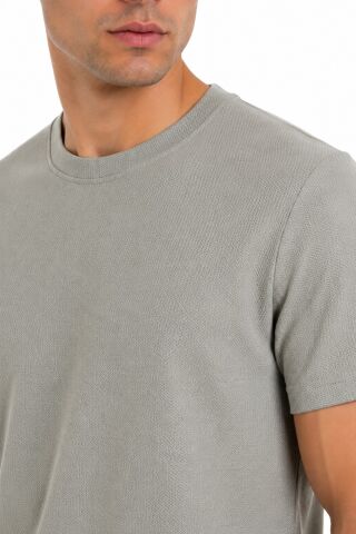 Erkek Sıfıryaka Triko Tişört Regular Kalıp BGL-ST05567 YEŞİL - XL