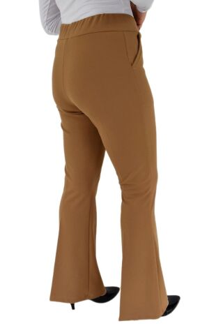 Kadın İspanyol Paça Kumaş Pantolon BGL-ST02696 CAMEL - 38