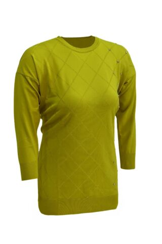 Kadın Taşlı Baklava Desen Oversize Kazak BGL-ST04084