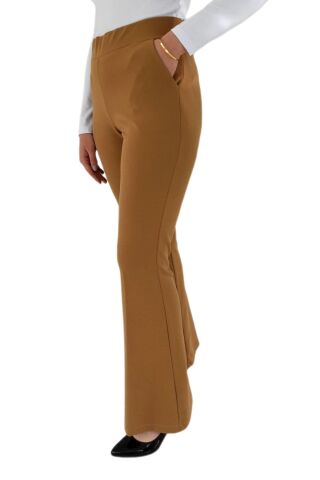 Kadın İspanyol Paça Kumaş Pantolon BGL-ST02696 CAMEL - 40