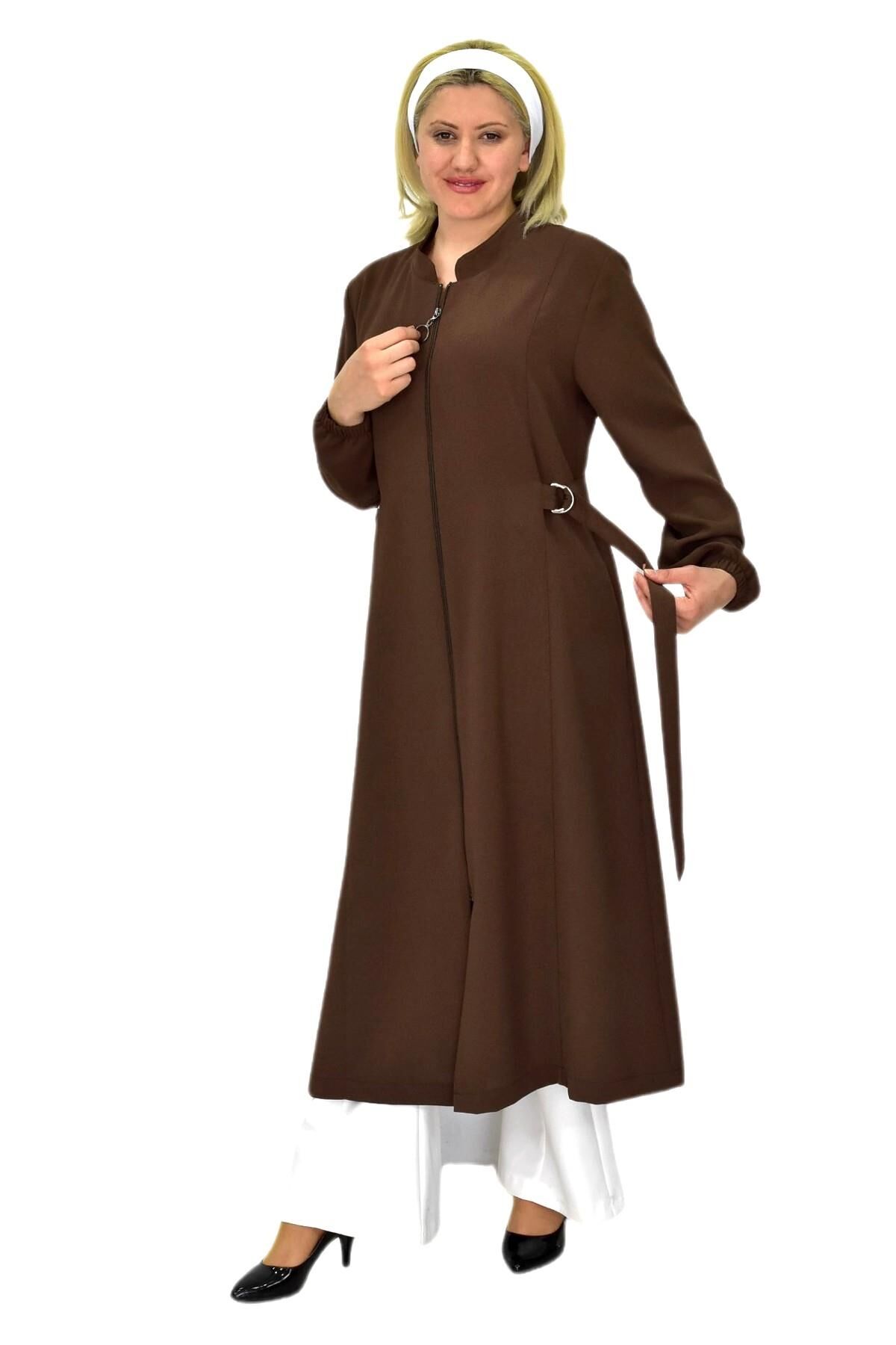 Kadın Fermuarlı Kap Tunik BGL-ST03601 TABA - 46