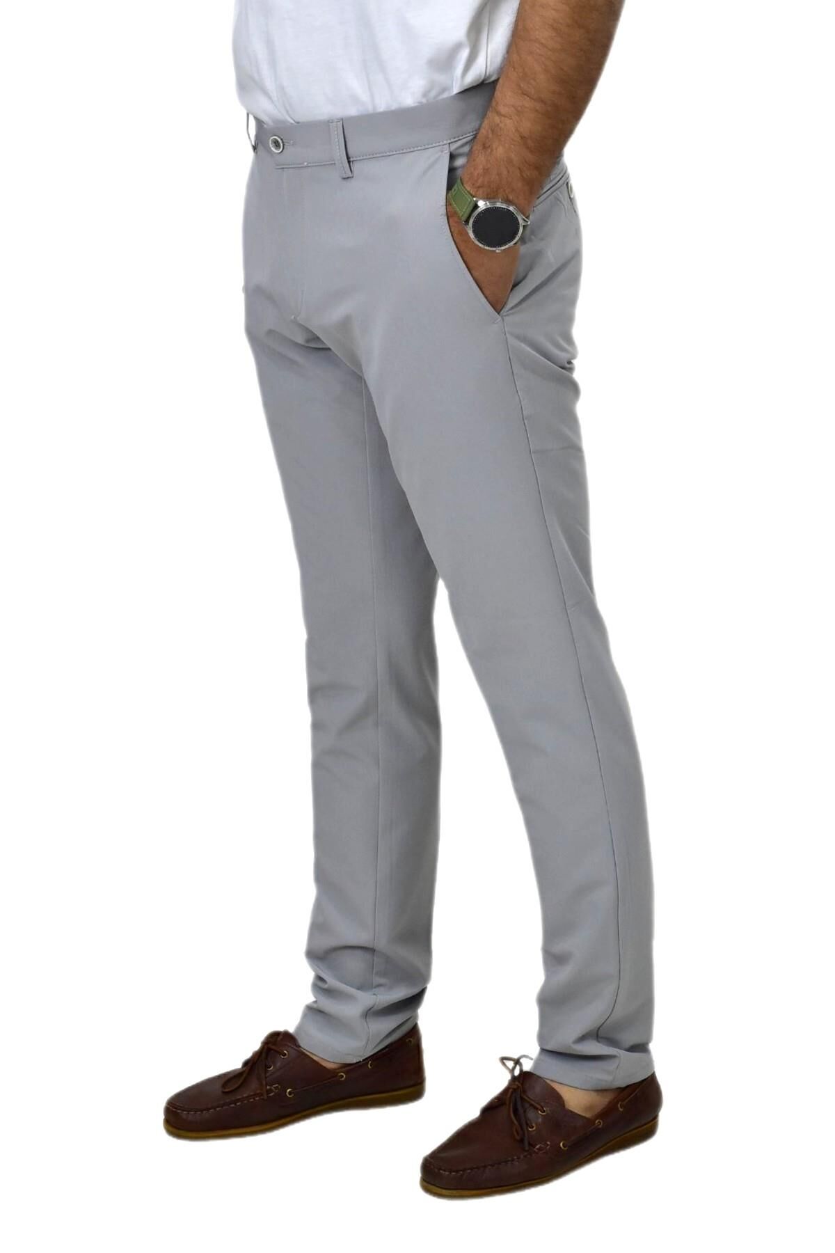 Erkek Silim Fit Kumaş Pantolon Gomes 199 BGL-ST04488 GRİ - 52