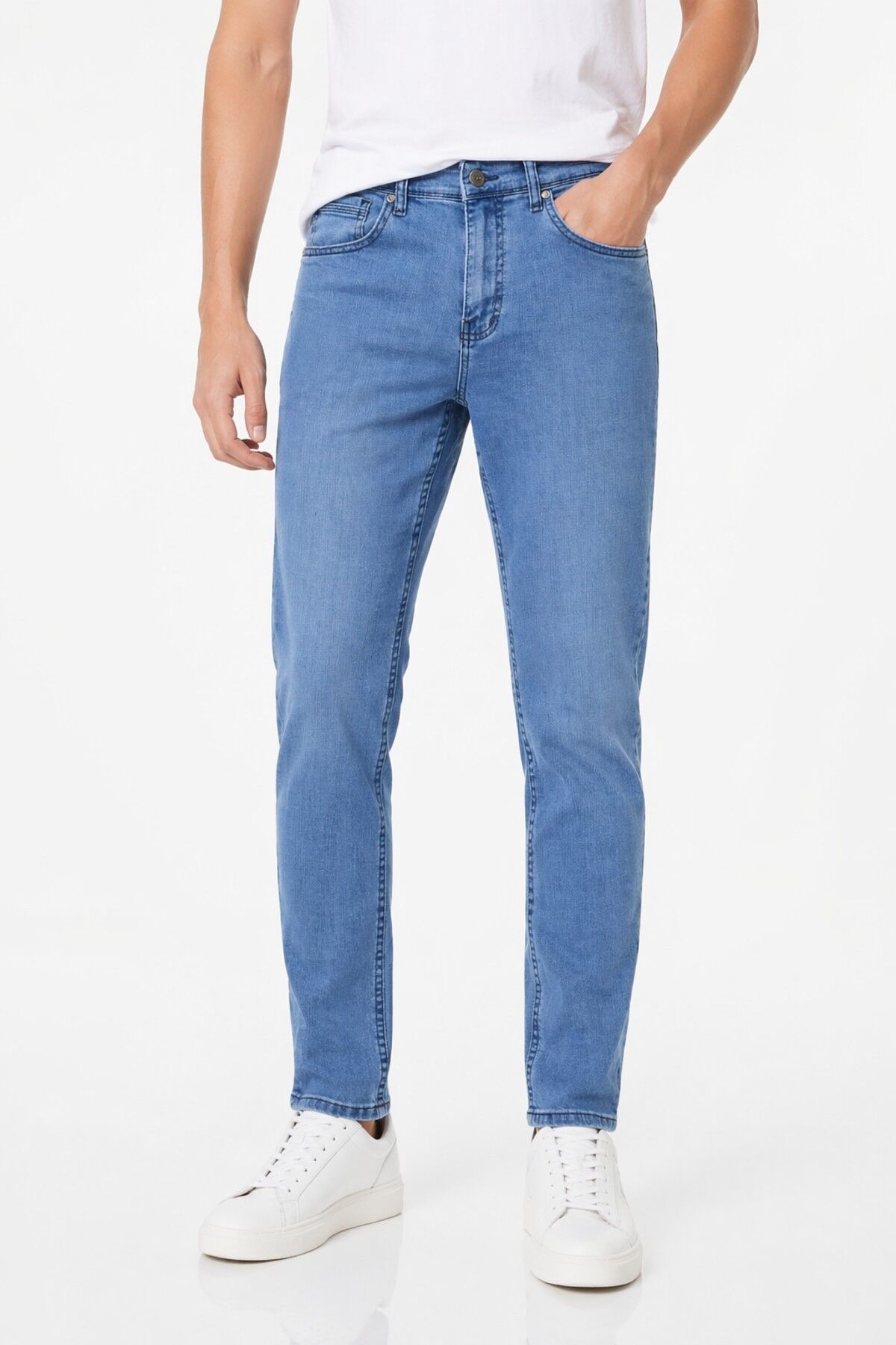 Erkek Comfort  Fit Jeans Pantolon BGL-ST05358 BUZ.MAVİ - 34