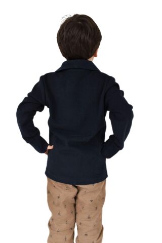 Erkek Çocuk Lacivert Polo Yaka Sweatshirt BGL-ST02435 LACİVERT - 9 YAŞ