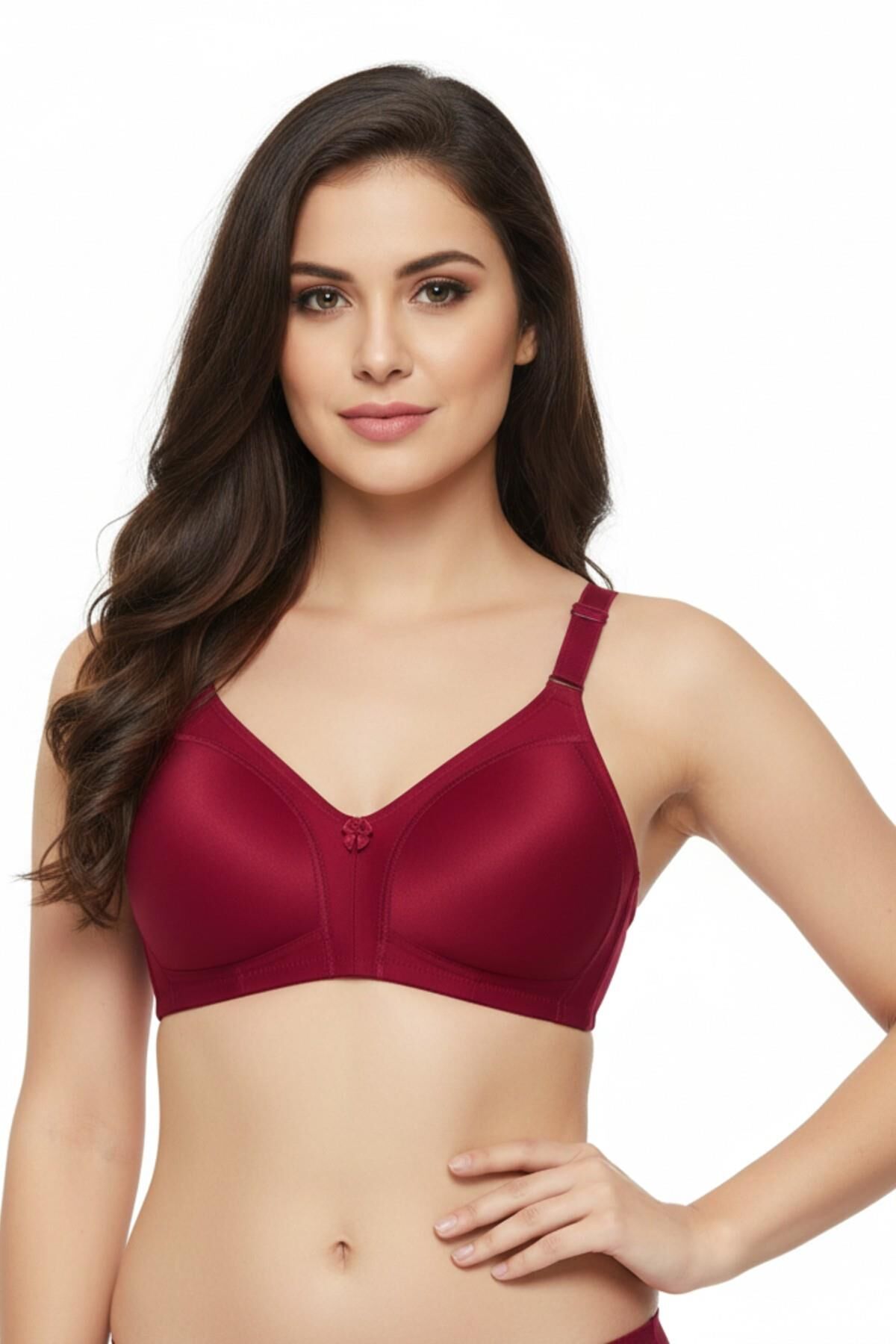 Kadın Toparlayıcı Desteksiz C Cup Sütyen BGL-ST04731 BORDO - 105 C