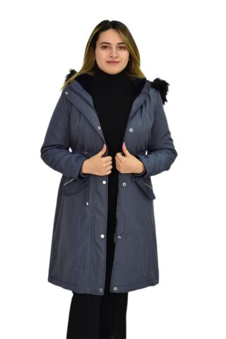 Kadın Kapüşonlu Bondid Kaban K3065 BGL-ST03289 FÜME - M