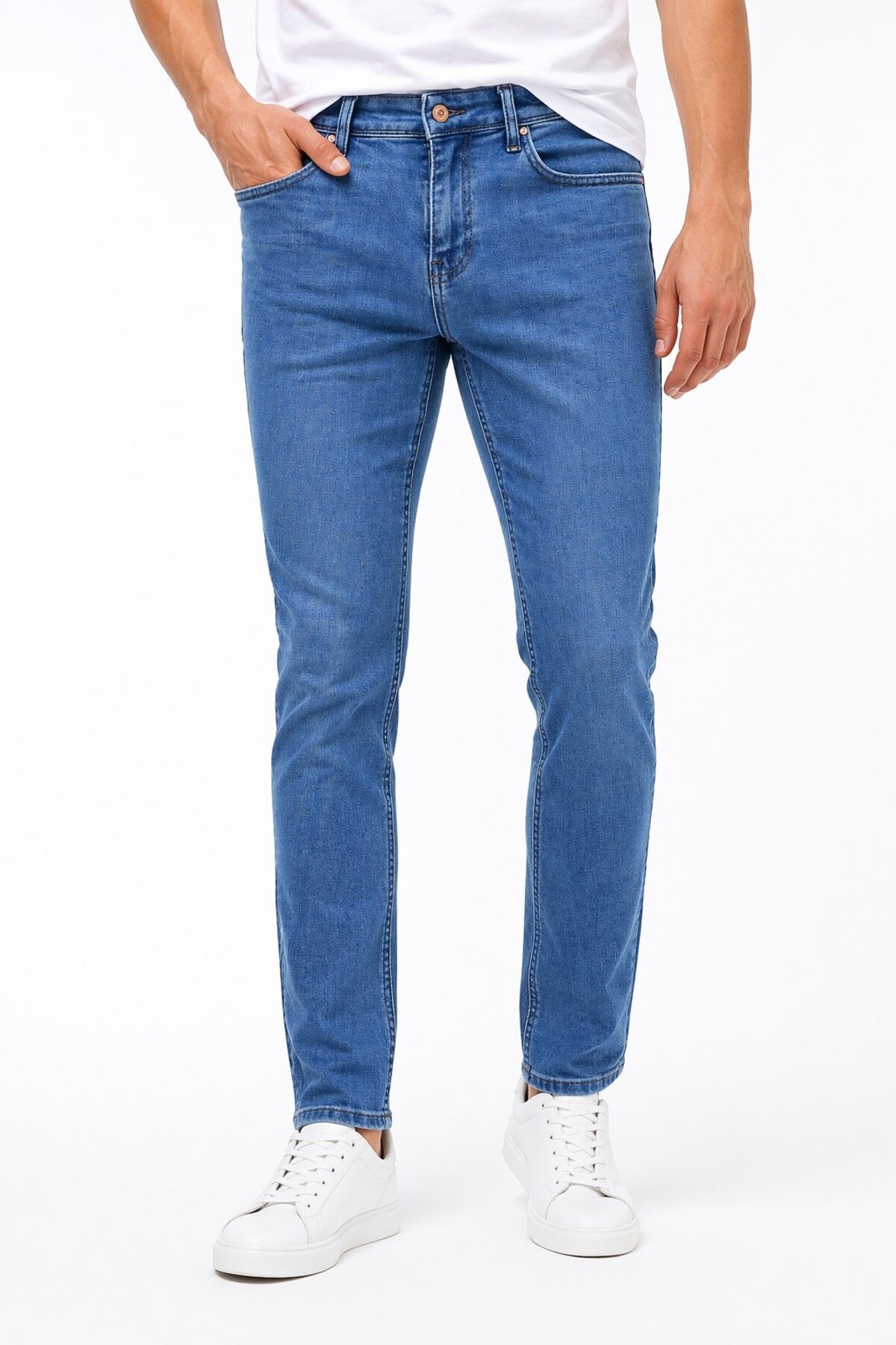 Erkek Comfort  Fit Jeans Pantolon BGL-ST05358 MAVİ - 34