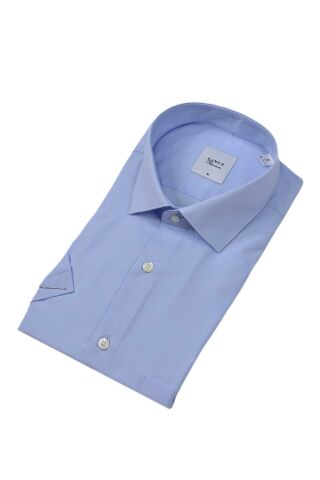 Erkek Klasik Düz Renk Kısa Kol Gömlek Pamuklu 9400 BGL-ST04582