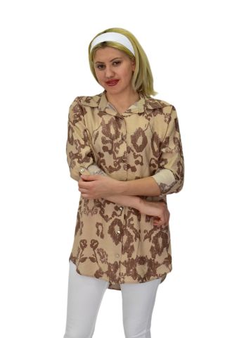 Kadın Leopar Desen Ayrobin Gömlek BGL-ST03700