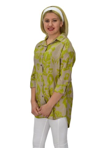 Kadın Leopar Desen Ayrobin Gömlek BGL-ST03700