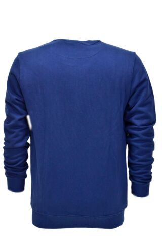 Erkek Baskılı Spor Sıfır Yaka Sweatshirt R2201 BGL-ST03191 İNDİGO - L