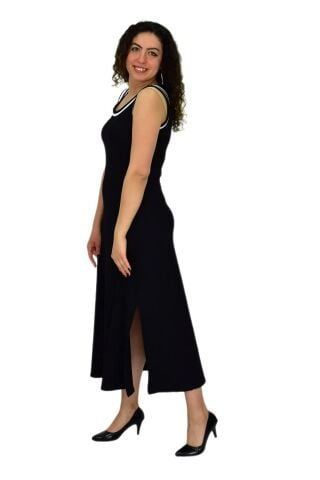 Kadın Askılı Biyeli Likralı Elbise BGL-ST04649