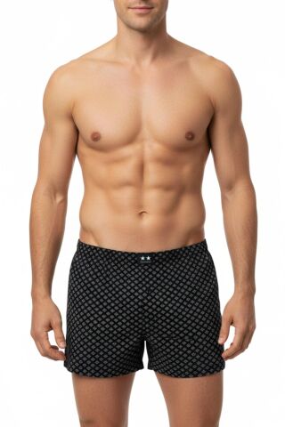 Erkek Penye Baskı Desenli Boxer  BGL-ST05010
