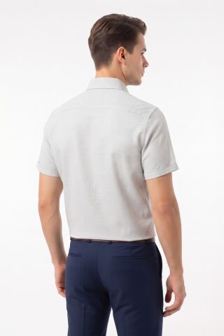 Erkek Klasik Düz Renk Kısa Kol Gömlek BGL-ST05601 MİNT-YEŞİLİ - XL