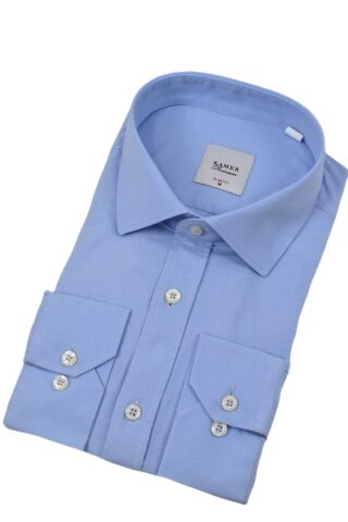 Erkek Slim Fitt Likralı Uzun Kol Kulplu Gömlek 2358 BGL-ST04384