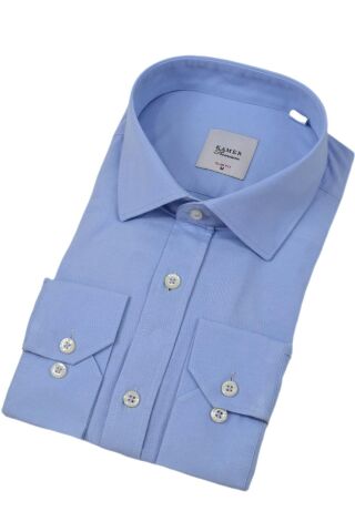 Erkek Slim Fitt Likralı Uzun Kol Kulplu Gömlek 2358 BGL-ST04384 BEYAZ - L