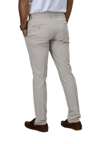 Erkek Silim Fit Kumaş Pantolon Gomes 199 BGL-ST04488 TAŞ - 46