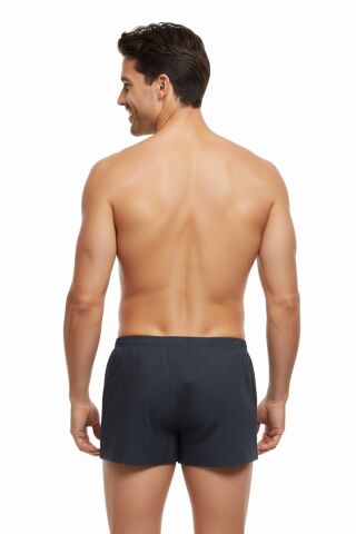 Erkek Penye Baskı Desenli Boxer  BGL-ST05011 LACİVERT - 3XL