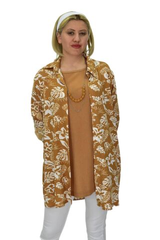 Kadın Bürümcük İkili Bluz BGL-ST03709 CAMEL - 46