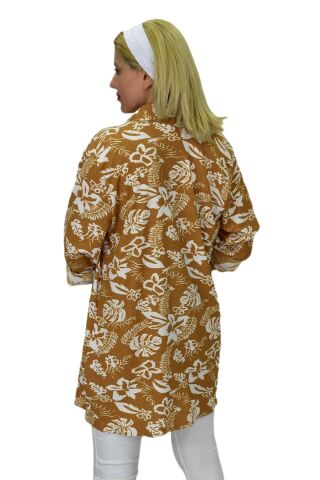 Kadın Bürümcük İkili Bluz BGL-ST03709 CAMEL - 46