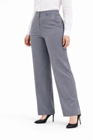 Kadın Boru Paça Kumaş Pantolon BGL-ST05386 K.GRİ - 48