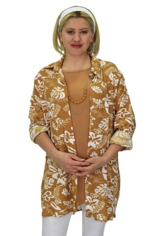 Kadın Bürümcük İkili Bluz BGL-ST03709 CAMEL - 48