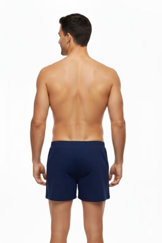 Erkek Penye Baskı Desenli Boxer  BGL-ST05011 LACİVERT - M