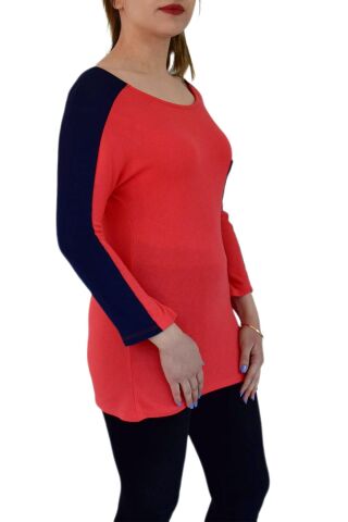 Kadın Kayık Yaka Turuva Kol Sweatshirt BRG-35341 NAR - S/M