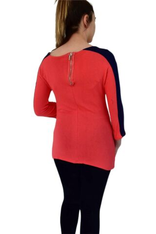 Kadın Kayık Yaka Turuva Kol Sweatshirt BRG-35341 NAR - S/M