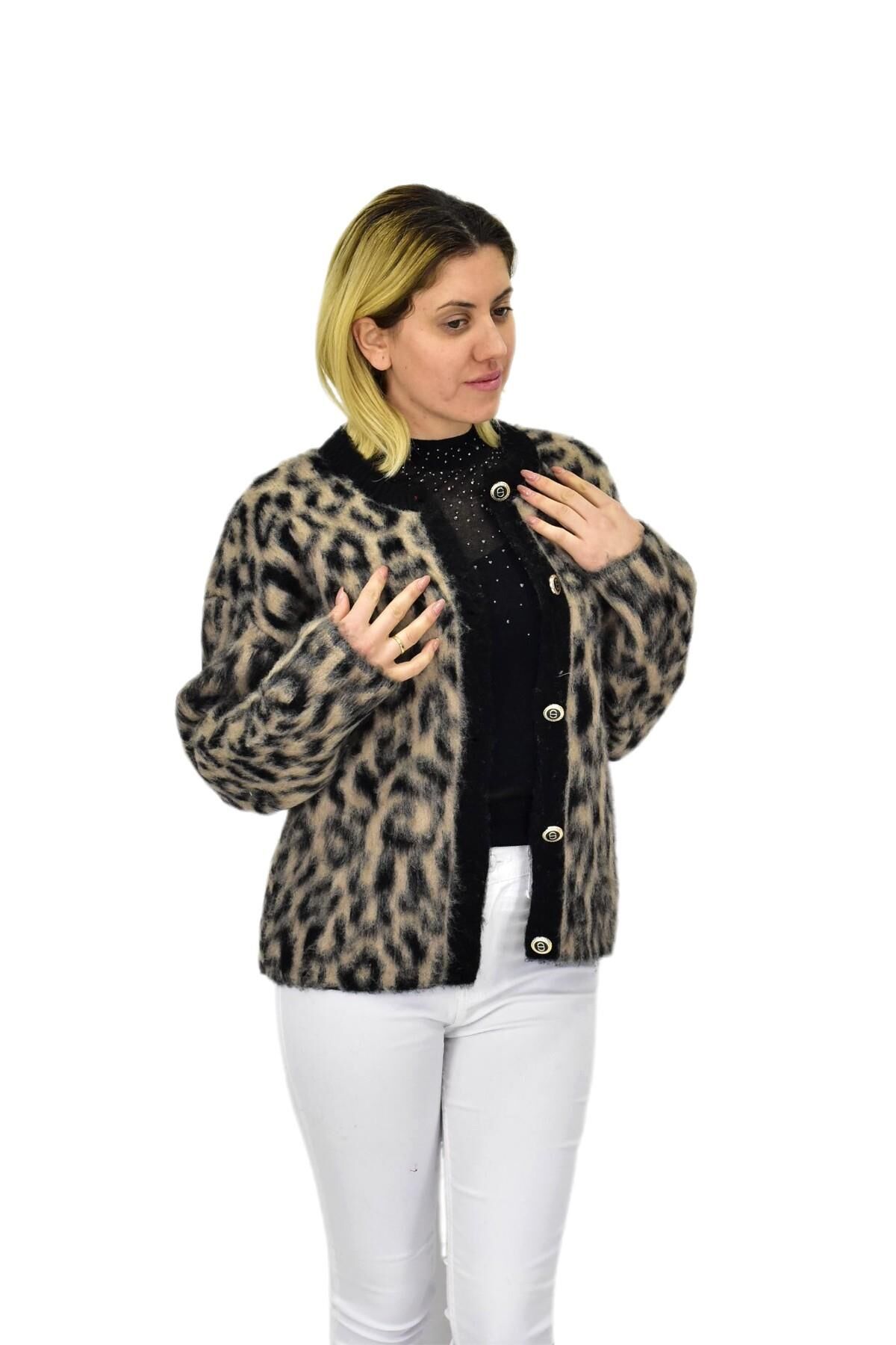 Kadın Yumoş Triko Hırka BGL-ST04088 BEJ - M/L
