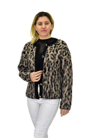 Kadın Yumoş Triko Hırka BGL-ST04088 BEJ - M/L