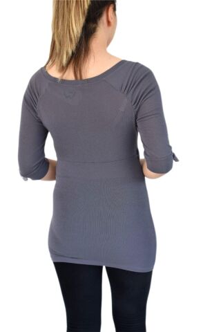Kadın U Yaka Kadın Sweatshirt PG-3698 FÜME - S/M