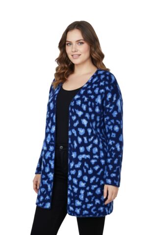 Kadın Yumoş Triko Hırka BGL-ST04091 LACİVERT - L/XL