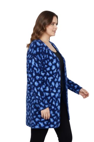 Kadın Yumoş Triko Hırka BGL-ST04091 LACİVERT - L/XL