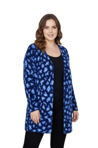 Kadın Yumoş Triko Hırka BGL-ST04091 LACİVERT - L/XL