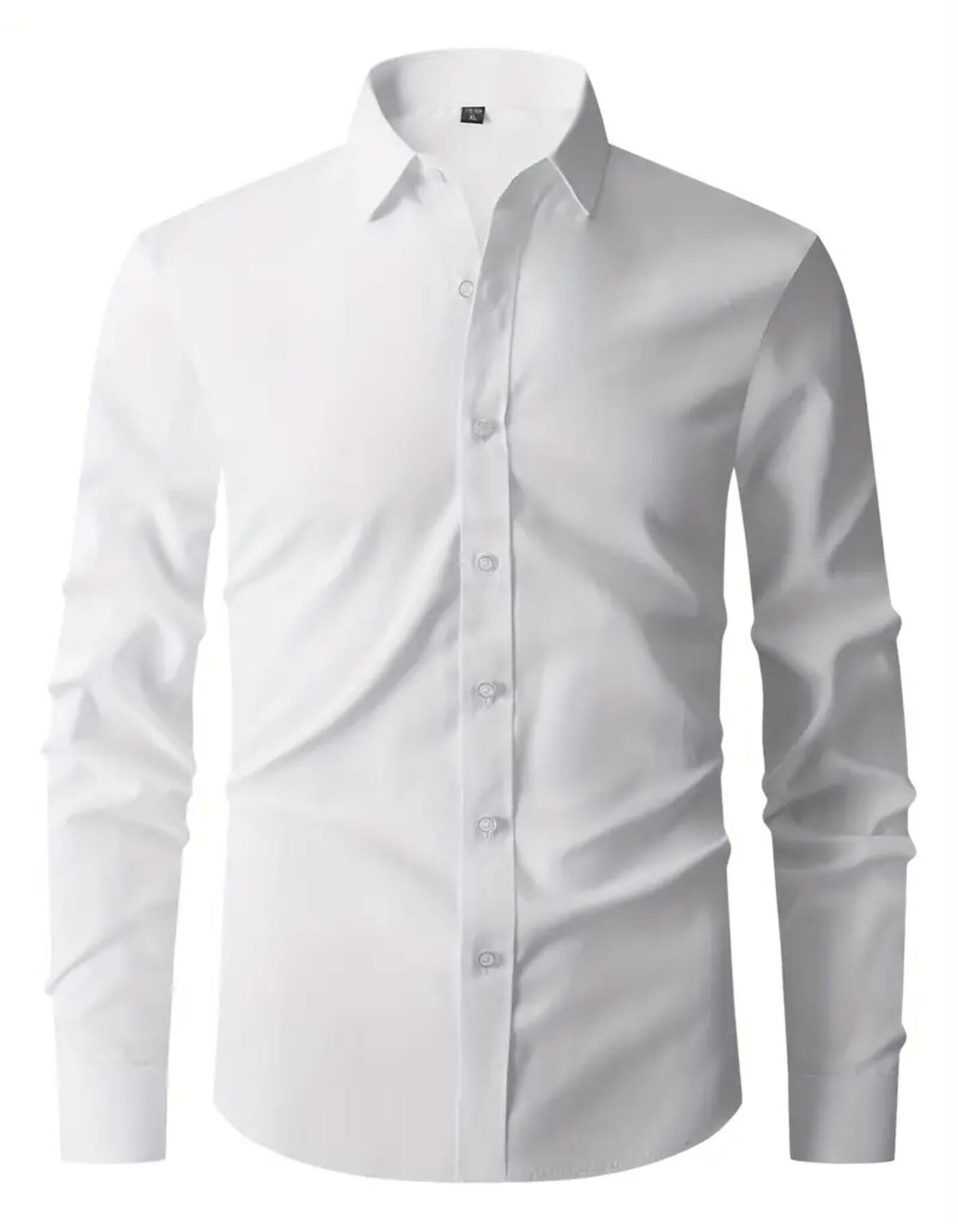 Erkek Klasik Tek Cepli Uzun Kol Gömlek BGL-ST04544 BEYAZ - 2XL