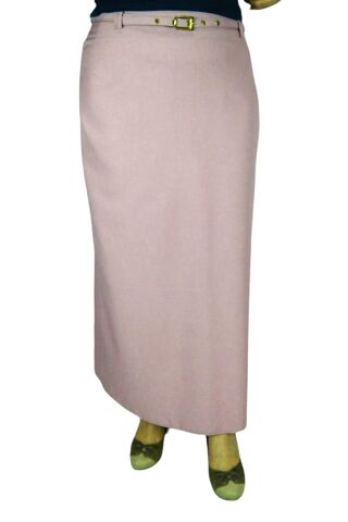 Kadın Kumaş Uzun Etek ZRV004 PEMBE - 44