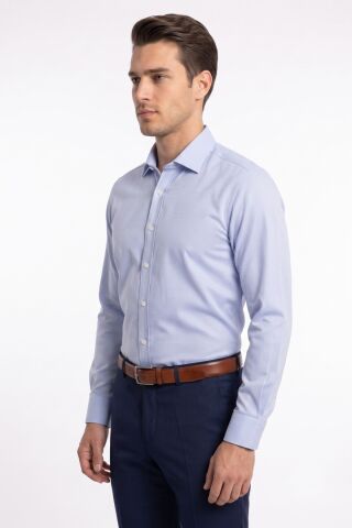 Erkek Slim Fitt Uzun Kol Armürlü Likralı Gömlek 2455 BGL-ST05602