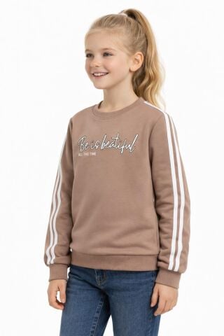 Kız Çocuk Kol Şeritli Sweatshirt BGL-ST05269