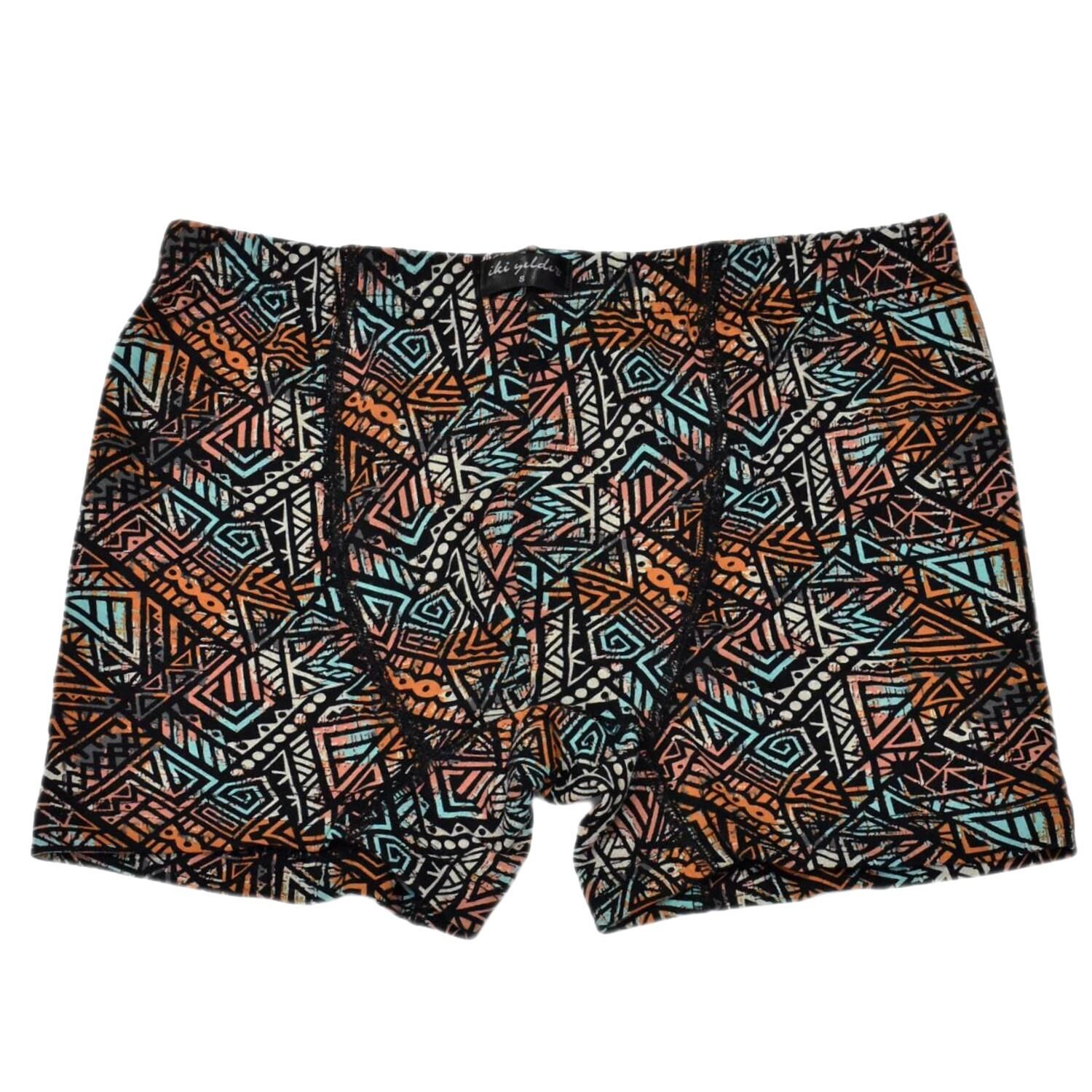 Erkek Baskılı Likra Boxer BGL-ST03866 TABA - S
