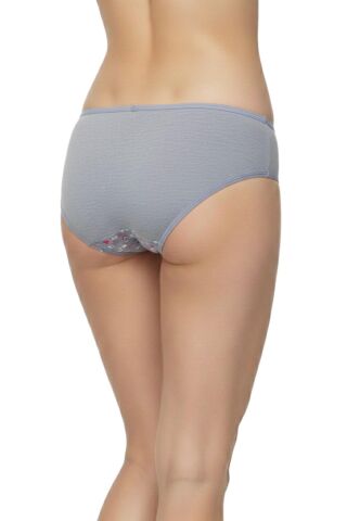Kadın Baskılı Bikini Külot BGL-ST04939 GRİ - M