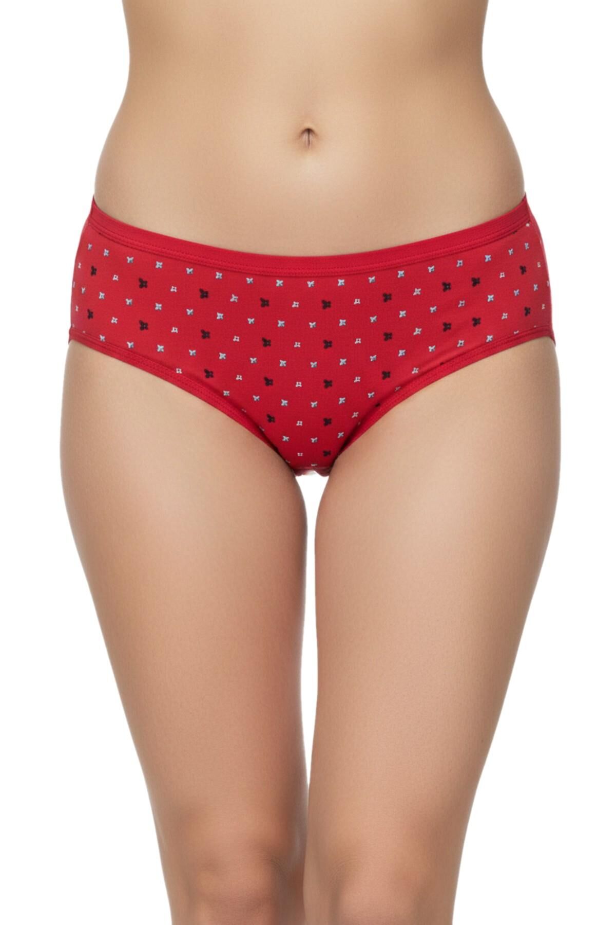 Kadın Baskılı Bikini Külot BGL-ST04939 KIRMIZI - M