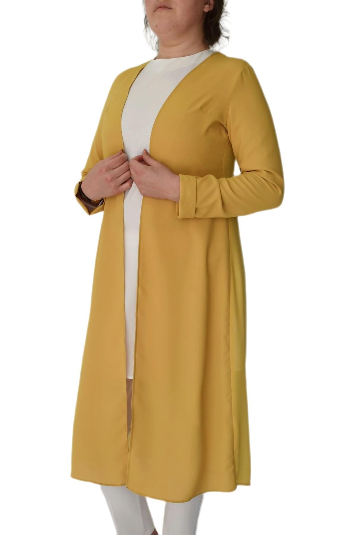 Kadın Sarı Tunik 2 li Krep Şifon MS01161 BGL-ST02165 SARI - 38