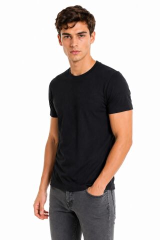 Erkek Sıfıryaka Regular Kalıp Tişört BGL-ST05572 SİYAH - 2XL