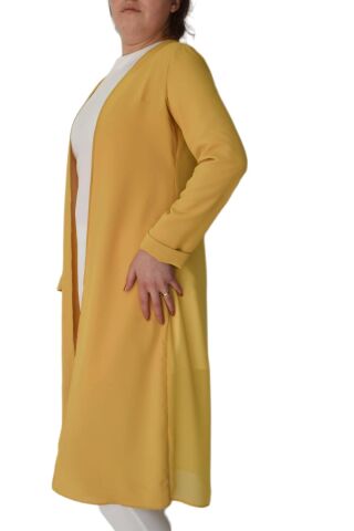 Kadın Sarı Tunik 2 li Krep Şifon MS01161 BGL-ST02165 SARI - 44