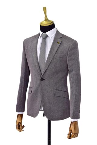Erkek Bordo Tek Spor Ceket Çift Yırtmaçlı BGL-ST03973 BORDO - 52