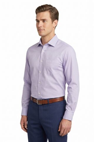 Erkek Klasik Tek Cepli Uzun Kol Gömlek 4039 BGL-ST05500 LİLA - XL